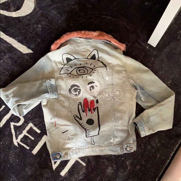Painted jean jacket - Picture 2 of 2